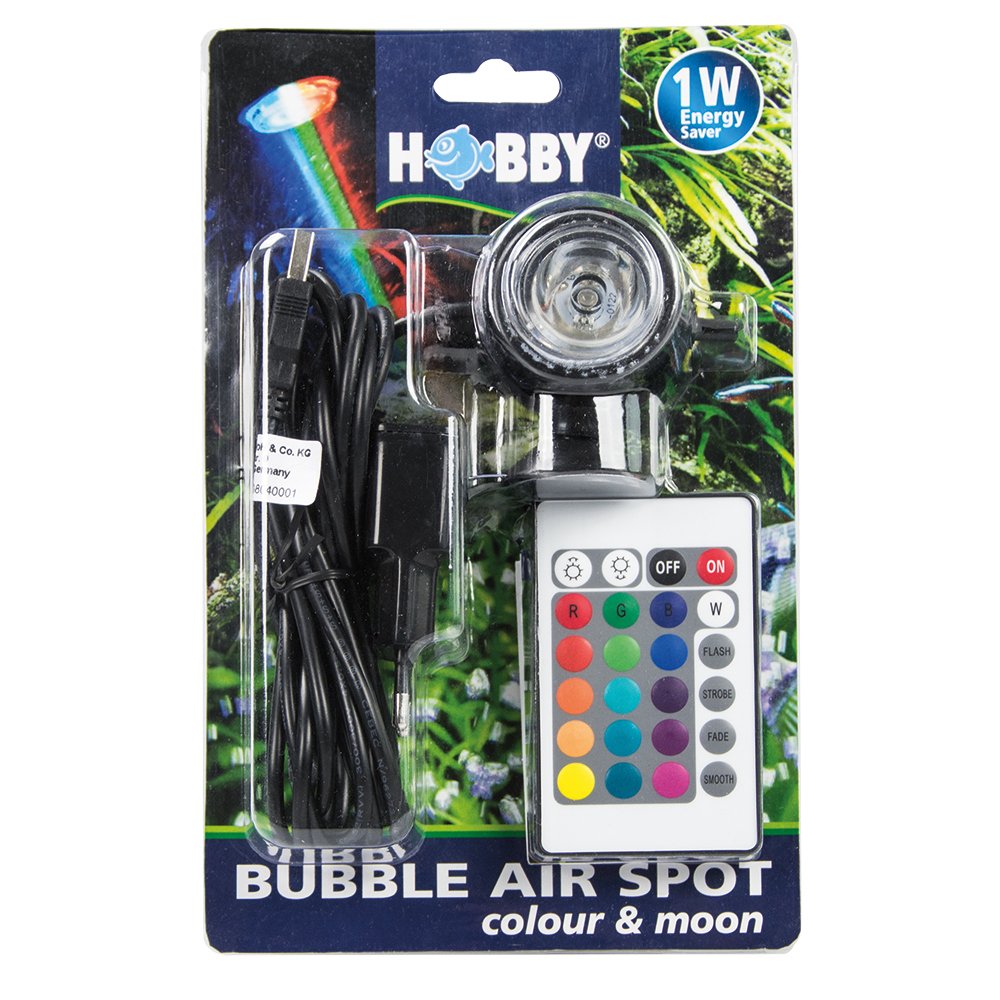 Hobby 00677 Bubble Air Spot Colour & Moon, LED with Airstone Function, Pack of 1