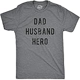 Mens Dad Husband Hero T Shirt Funny for Papa Awesome Pop Graphic Tee