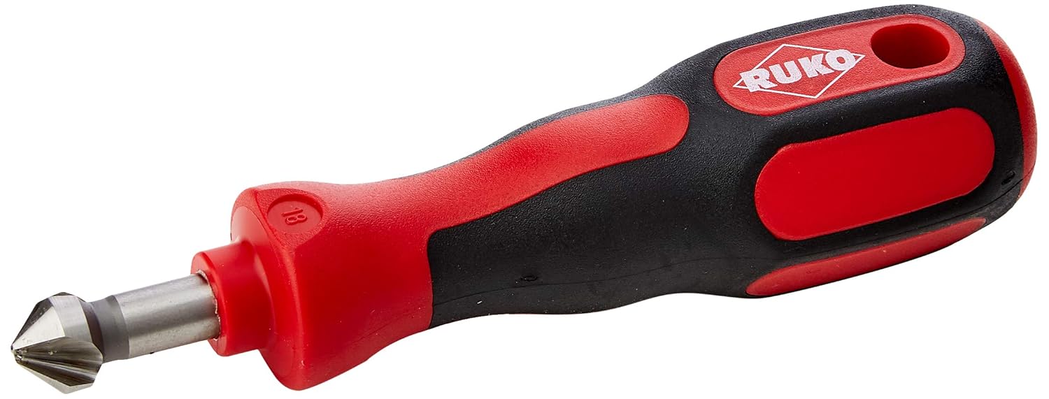 Ruko HSS Hand Deburrer with Countersinker, Bright Finish, 12.4mm Diameter, R102143, Multicolor, 12,5 mm