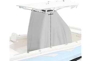 Yexcend T-Top Center Console Cover for Boat, 600D Heavy Duty Waterproof Tear-Resistant Polyester T Top Boat Cover, Grey(82" L x 54" W x 72" H)