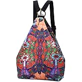 Black Butterfly Premium Backpack for Women, Bohemia Style Fashion Casual Daypack Backpack, Small Backpack Purse (20-multicolor)