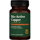 Bio-Active Copper Supplement Cu1, Chelated, Immune, Cell Support (60 Count) | Global Healing Copper, Cuprous Nicotinic Acid Helps Detox Body, Vitamin B3