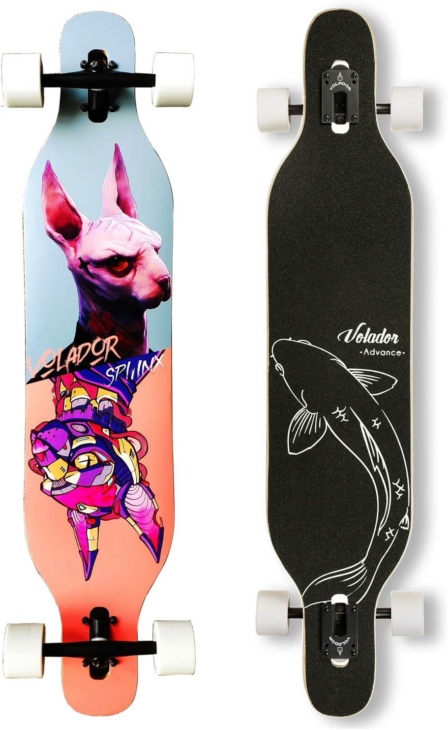 Volador 42Inch Freeride Longboard Complete Cruiser (Drop Through Deck