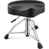 Ramzi Drum ThroneAirlift Heavy Duty Drum Thrones Seat | Adjustable Stool Drum Motorcycle Style Drum Throne Drummer Stool with with Double Braced Anti-Slip Feet Saddle Drum Seat