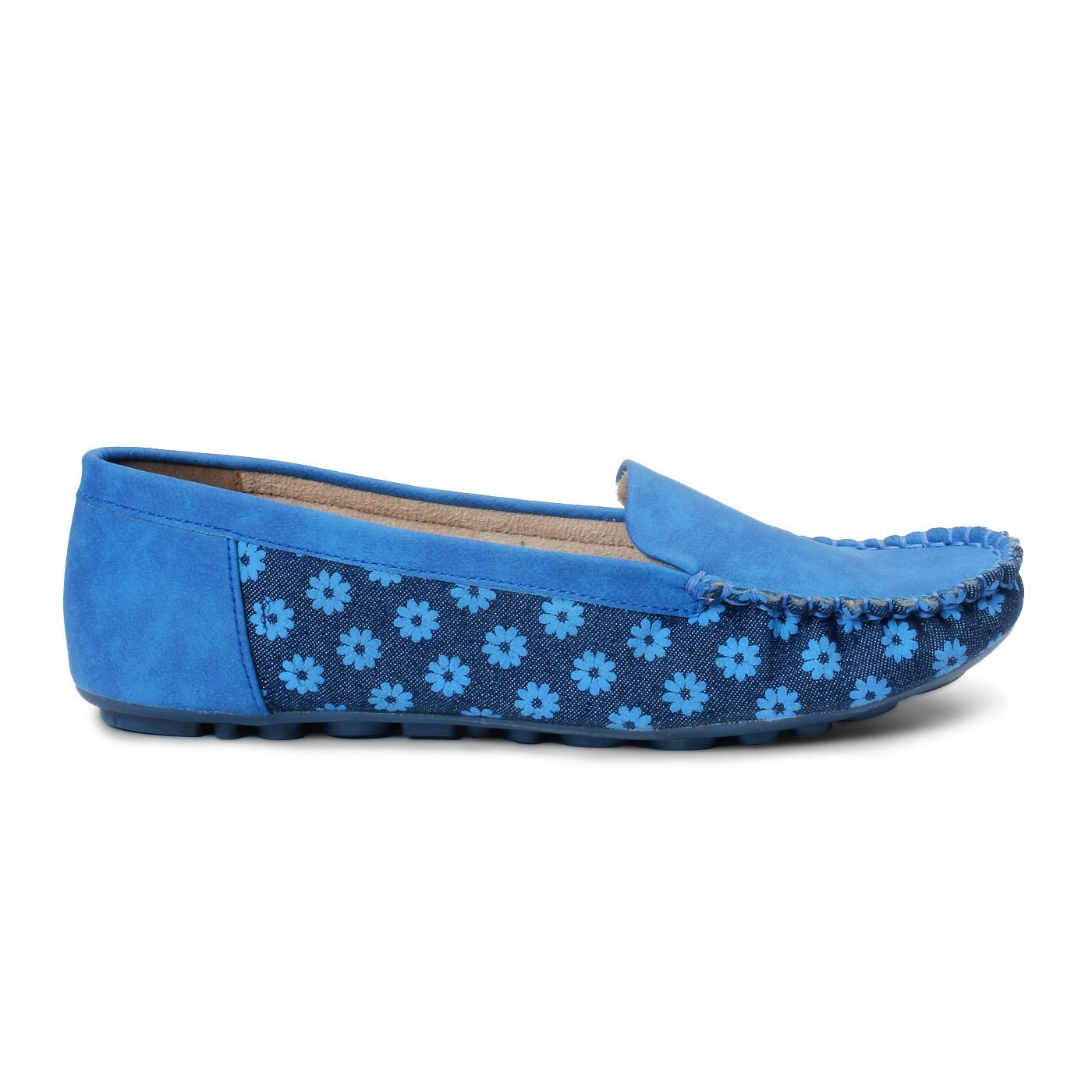 meriggiare women blue synthetic loafers