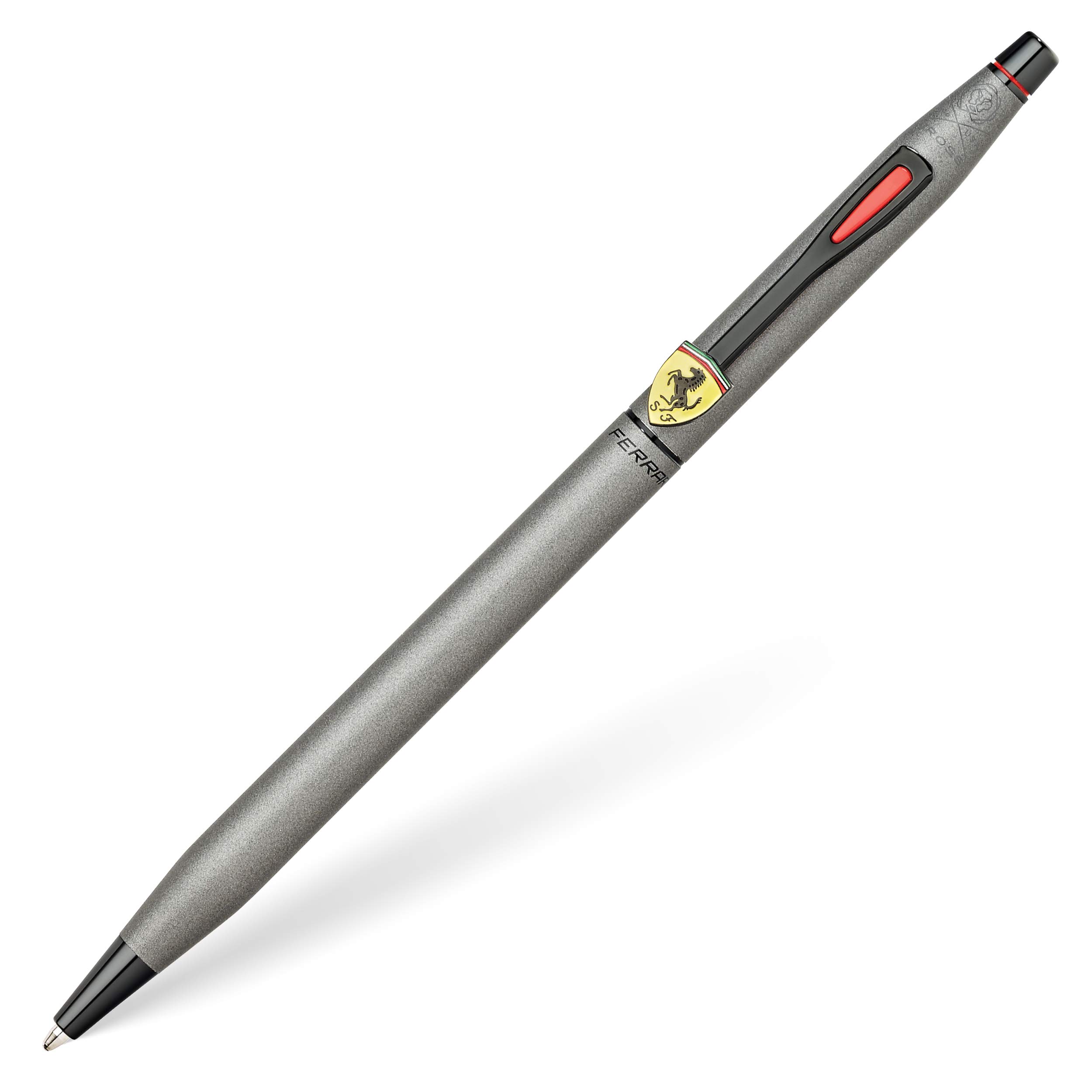 CROSS Scuderia Ferrari Classic Century - Titanium Grey Satin Lacquer Ballpoint Pen incl. Premium Gift Box, Titanium Gray Satin Lacquer