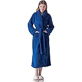 KORBLISS Robes for Women – Premium Plush Fleece Long Bathrobe for Women with Shawl Collar, Soft Warm Womens Robe