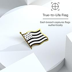 Brittany Flag Lapel Pin - Enamel Metal National