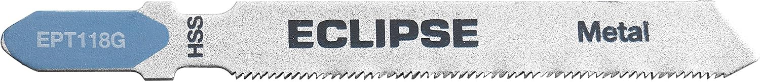 Eclipse Professional Tools EPT118G Pack of 5 32 TPI Fine Cut Jigsaw Blades for Metal, Silver, 75mm