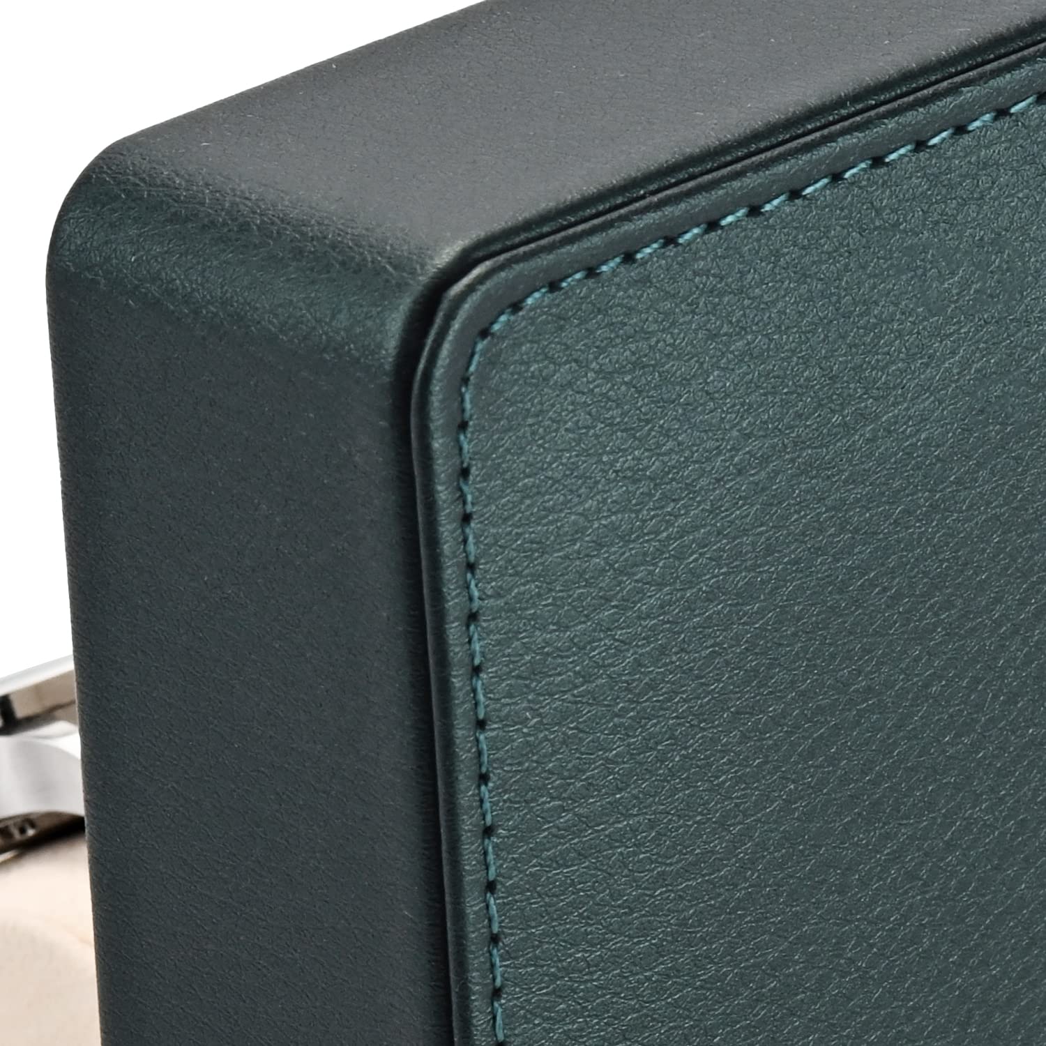 Woodten Green Premium PU Leather Watch Gift Box Single Watch Storage Case with Removable Pillow Wristwatch Box(Green)