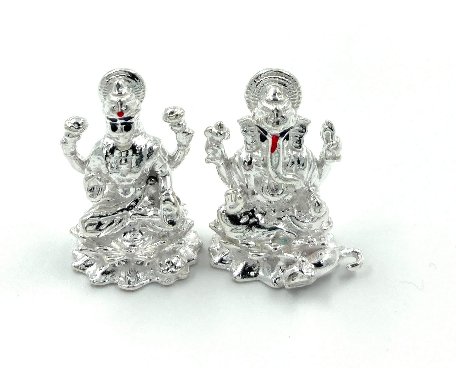 Buy Vrindam Jewellers 925 Sterling Silver Lord Laxmi and Ganesh G Murti
