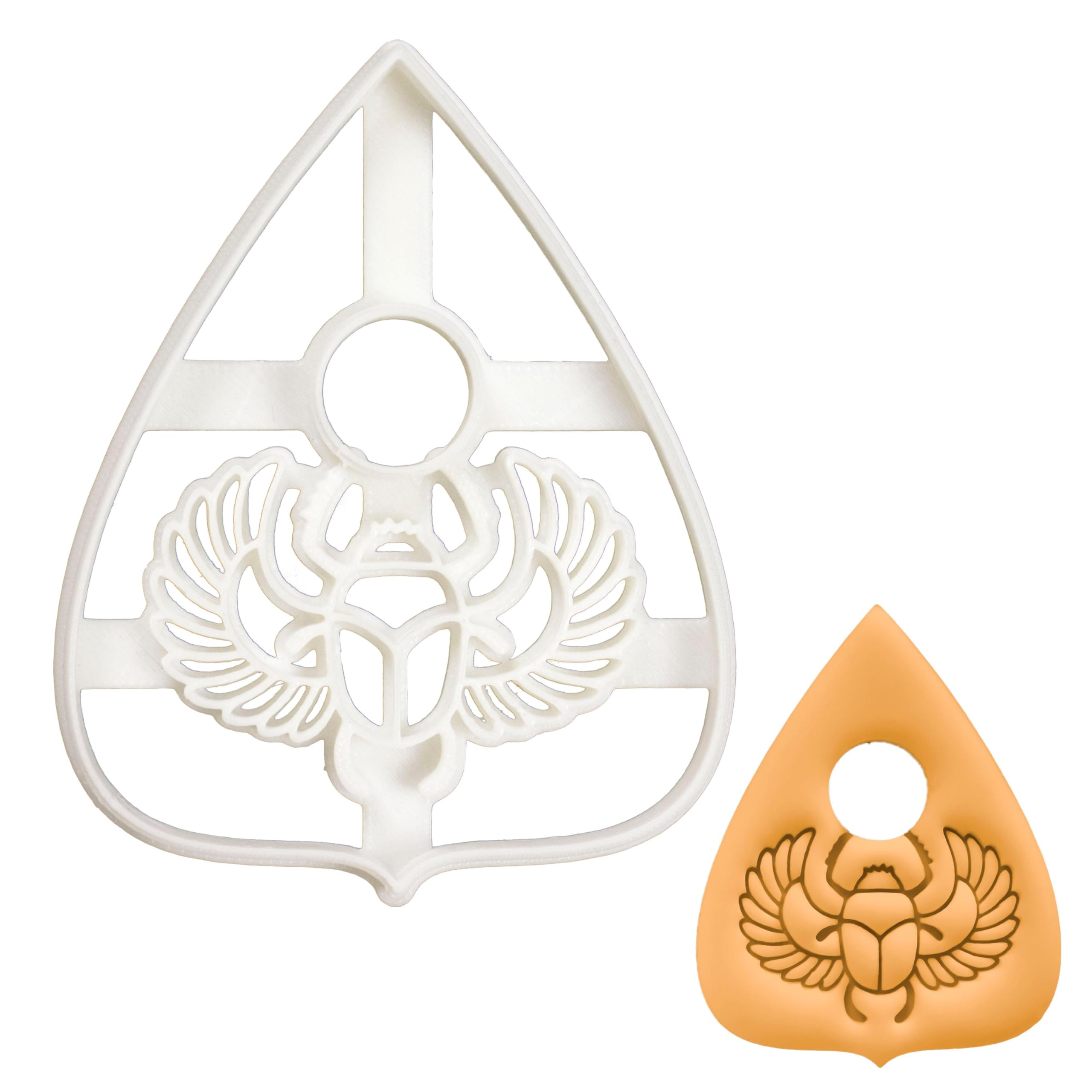 BAKERLOGY Planchette Scarab Cookie Cutter - Detailed Biscuit Cutter Design for Baking and Crafts, Ideal on Fondant, Dough, Clay