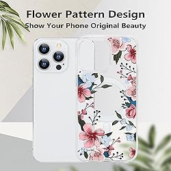 Tcaraersing for iPhone 15 Pro Magnetic Clear Flower