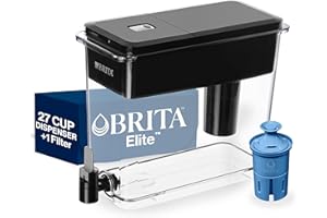 Brita Extra Large 27 Cup Filtered Water Dispenser with 1 Brita™ Elite™ Filter, Made Without BPA, UltraMax, Black