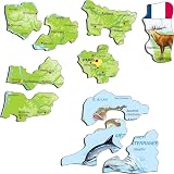 Larsen K49 France Physical Map Jigsaw Puzzle 60 Pieces French Edition Tray view 3