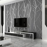 Trafagala Non-Woven Silver Grey Wallpaper 3D Embossed Striped Glitter view 1