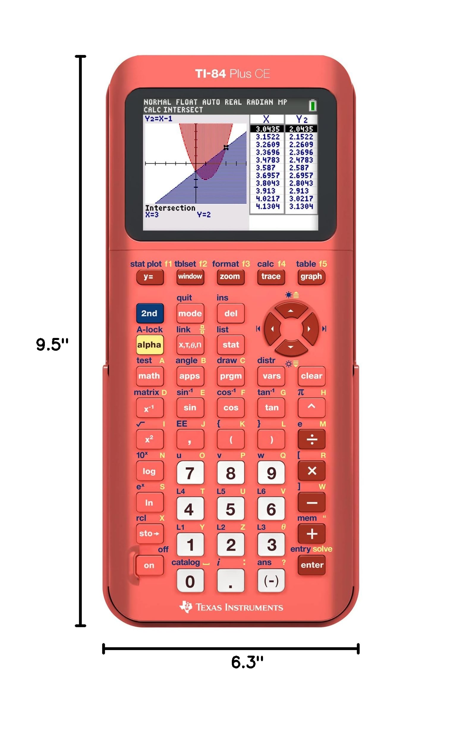 TI-84 Plus CE Color Graphing Calculator, Coral (Metallic)
