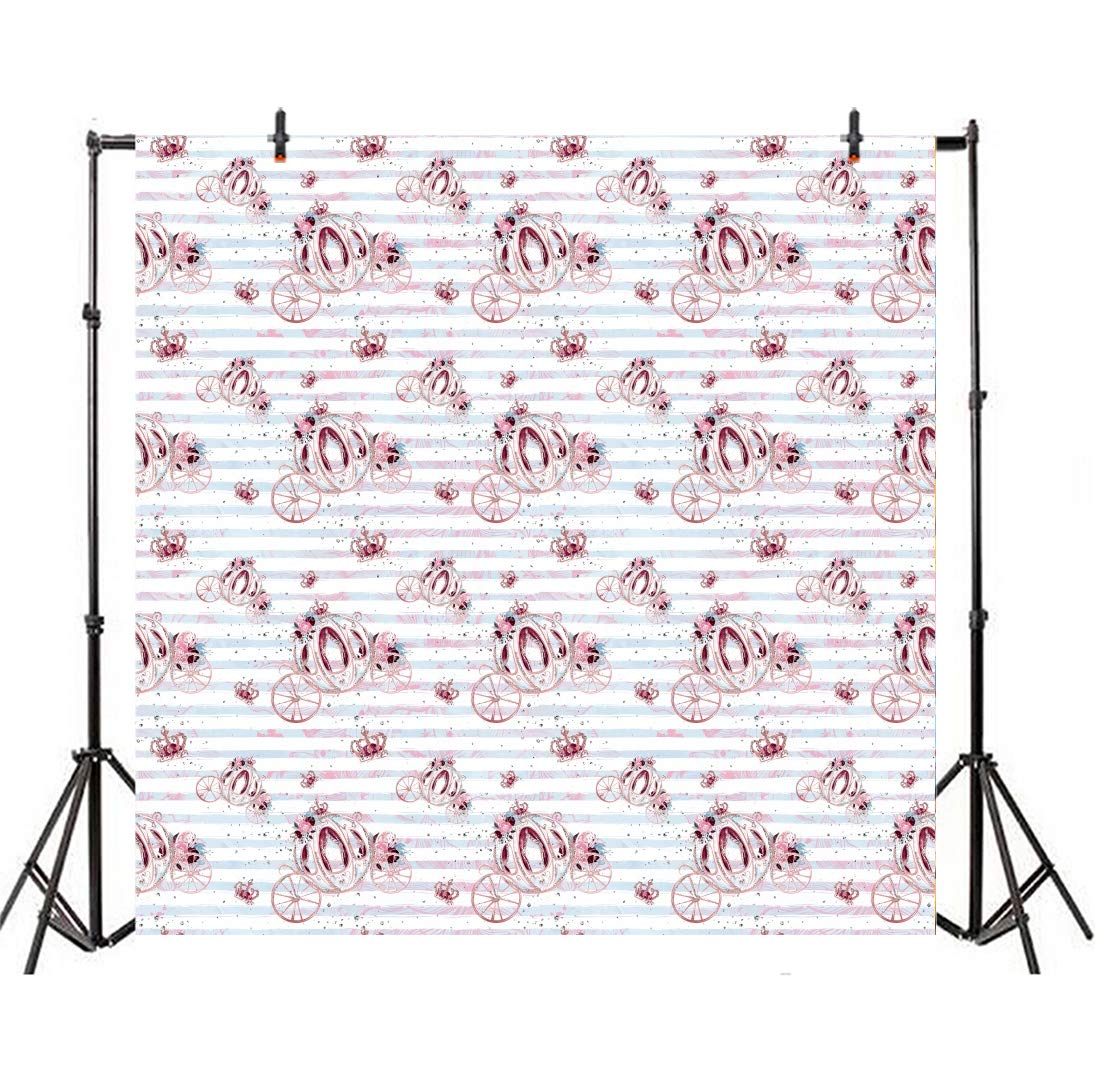独特の上品 キャリッジ パンプキン 背景 写真 ビニール 背景幕 プリンセスシリーズ 10x10フィート Baocicco ブルーとホワイト B07gsl3qts フォトスタジオ 壁紙 室内装飾 部屋 女の子 赤ちゃん ストライプ バックペーパー背景布 Www Eps Com Do