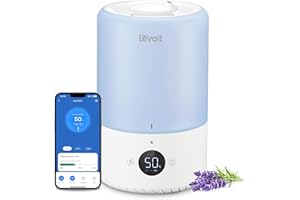 LEVOIT Dual 200S Smart Humidifiers for Bedroom, Top Fill, Customize Humidity for Home, Baby Nursery & Plants with Humidistat, Essential Oil Diffuser, Schedule, Timer, APP & Voice Control, 3L, Blue