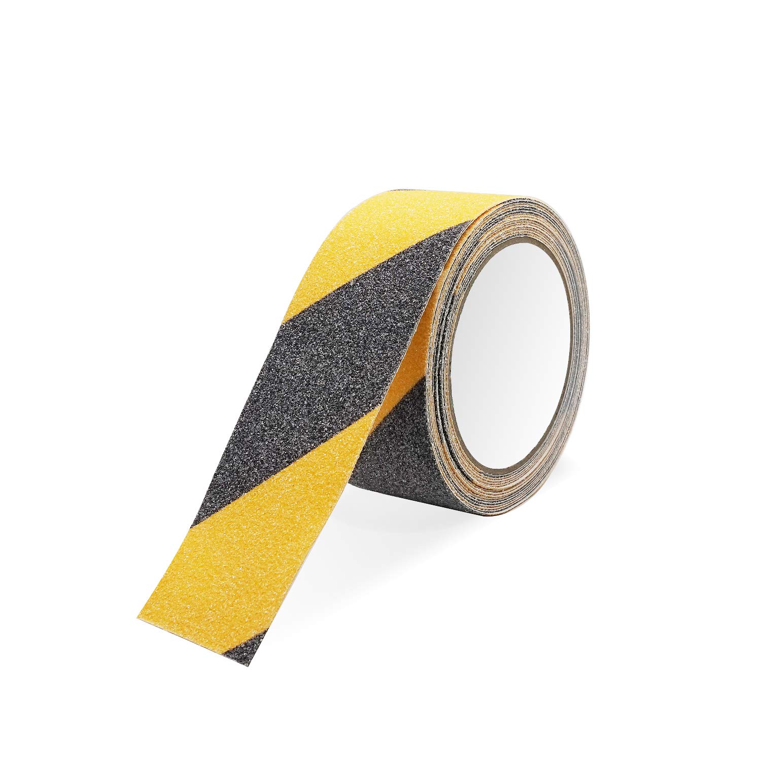 LOMHOK 50MM X 5M Black & Yellow Anti-slip Grip Tape Adhesive Tape, Non Slip Tape Improving Grip, Strong Adhesive Safety Sticker