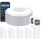 WiFi Door Alarm System(2nd Gen), Smart Home Alarm Security System DIY, Phone Alert, 8 Pieces-Kit (Alarm Siren, Door Window Se