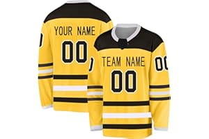 WangXLDD Hockey Jersey Custom Ice Hockey for Mens Personalized Name Number Hockey Jersey Long Sleeve Shirt for Fans
