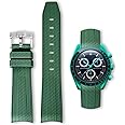 Bands for Moonswatch Watch Rubber for Omega x Swatch MoonSwatch 20mm Rolex Seiko Watch Silicone Men with Stainless Steel Replacement Bracelet Original Bracelet Omega x Swatch MoonSwatch Speedmaster