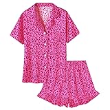 Umeyda Girls Satin Pajamas Set Button Down 2 Piece