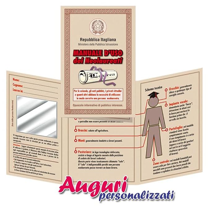 title=Biglietto auguri laurea manuale d'uso laureati