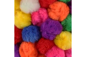 ART COVE 0.5 inch Multi Color Tiny Craft Pom Poms 100 Pieces