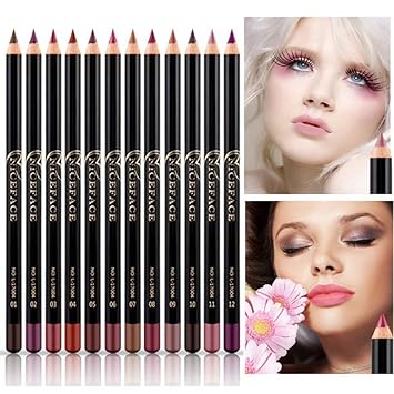 Amazoncom Reddhong 12 Colorset Beauty Lipliner Lip