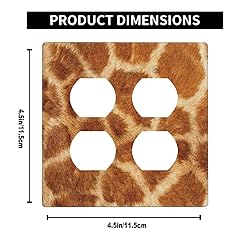 Pznen 2 Duplex Outlet Plates, Giraffe Wild Life