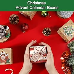 ONESING 24 Pcs DIY Christmas Advent Calendar Boxes