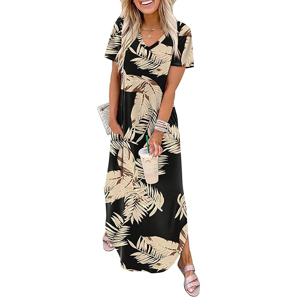 Zeagoo Long Summer Dresses for Women Modest Dresses for Women Casual Short Sleeve Maxi Dress with Pockets Black Summer Dress at Amazon Women's Clothing store Zeagoo Long Summer Dresses for Women Modest Dresses for Women Casual Short Sleeve Maxi Dress with Pockets Black Summer Dress at Amazon Women's Clothing store