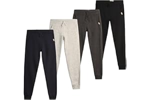 Weatherproof Vintage Boys' Jogger Pants - 4 Pack Soft Fleece Athletic Sweatpants for Boys - Boys Casual Track Joggers (4-20)