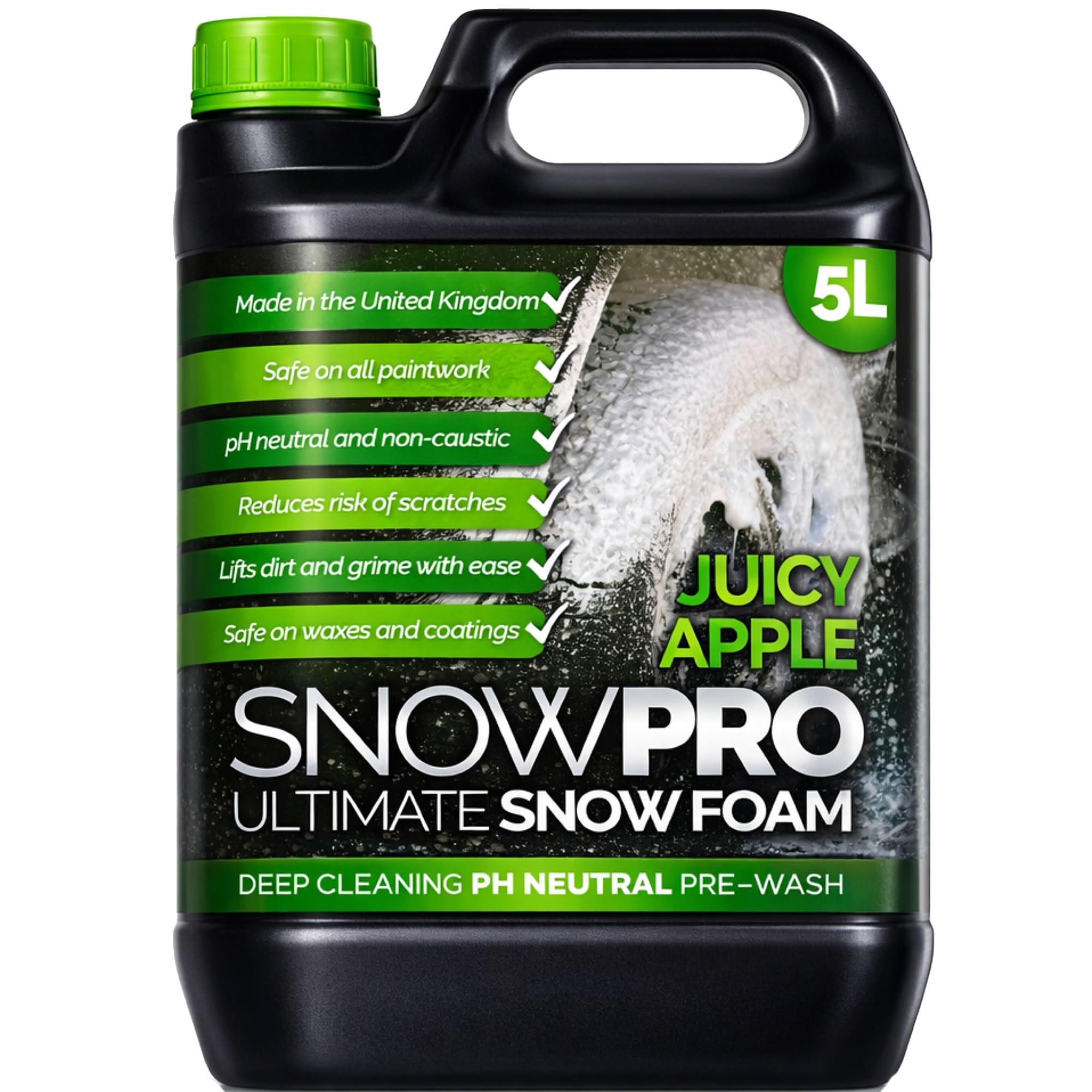 SnowPro Snow Foam Shampoo Car Wash Soap pH Neutral Vehicle Cleaning Detailing Pre Wash 5L Apple Fragrance