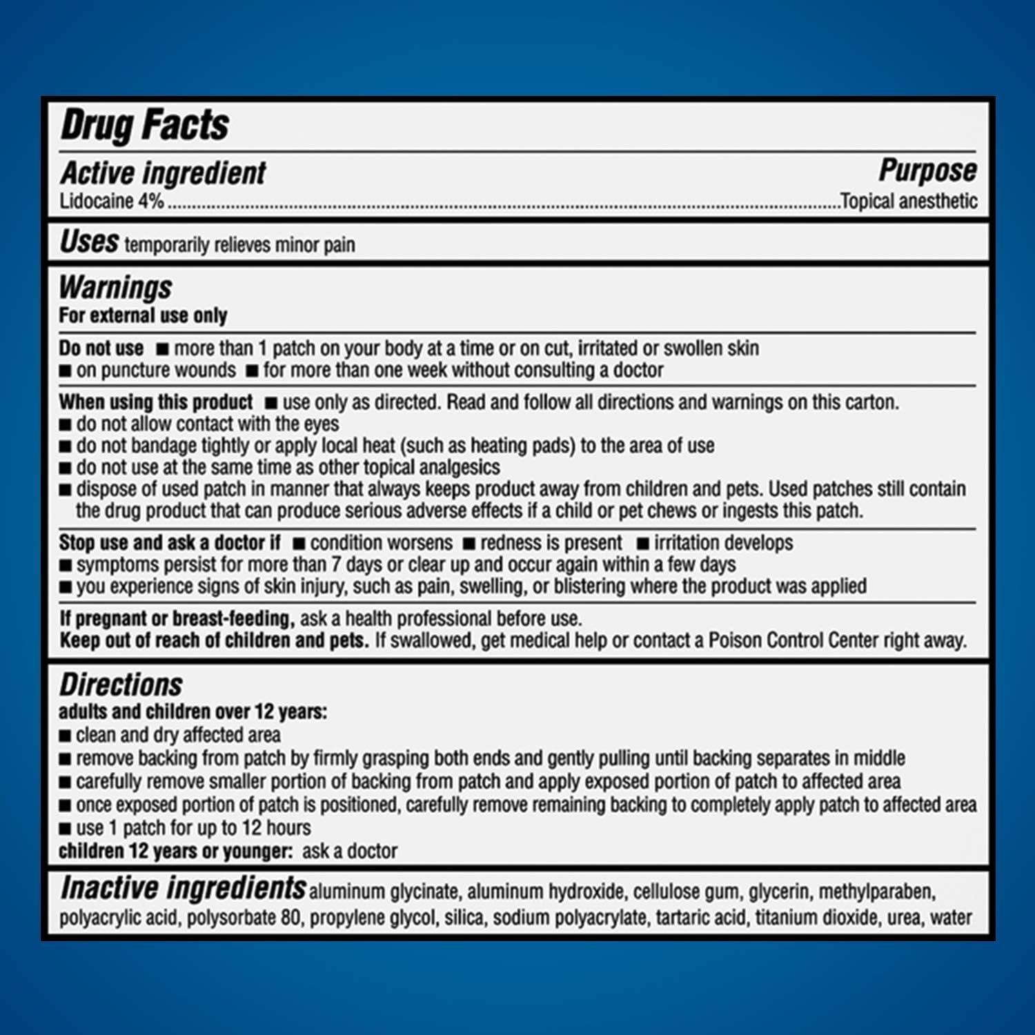 Aspercreme Odor Free Max Strength Lidocaine Pain Relief Patch for Back Pain, 5 Count, Aspercreme Max Strength Pain Relieving Lidocaine Patch , 3.94 X 5.5 -Inch (5 Count): Health & Personal Care