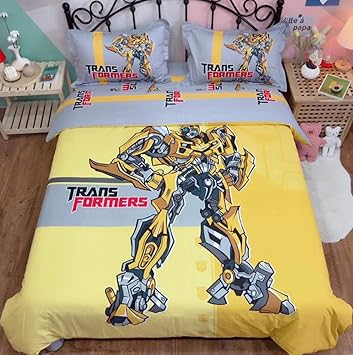 Zi Teng Marvel Transformers Bedding Set Boys Cartoon Transformers