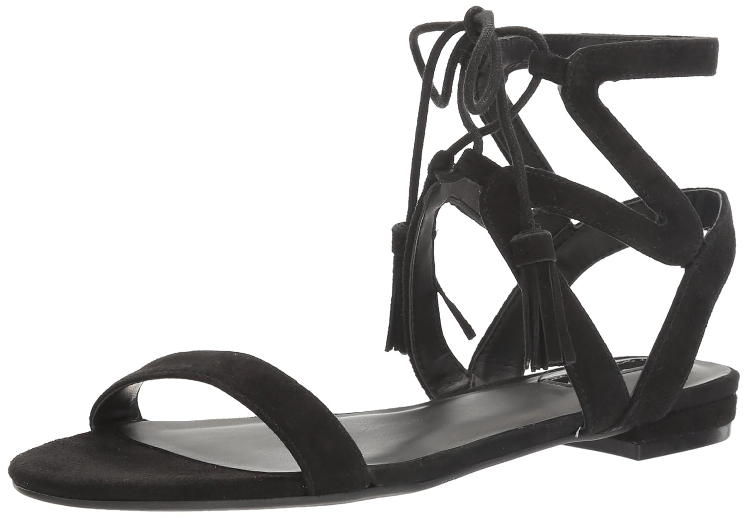 Buy Guess Women's Raelyn Flat Sandal, Black, 8 Medium US at Amazon.in