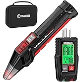 KAIWEETS Circuit Breaker Finder with LCD Display, GFCI Outlet Tester, Electrical Circuit Tracer Tool with NCV Test & Flashlight, Includes Carrying Case - KT301