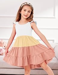 Arshiner Toddler Summer Dress Cotton High Low Hem