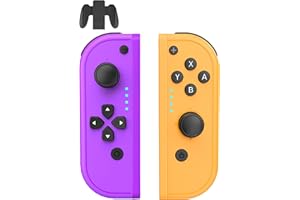 abroive Replacement for Nintendo Switch Controllers, Left and Right Wireless Controller Compatible with Switch/OLED/Lite, Motion Sensing, Dual Vibration, Plug and Play, Controller with a Grip