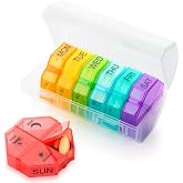 Weekly Pill Organizer 4 Times a Day, Large Pill Box 7 Day Daily Pill Case | Big Medicine Oranizer with 28 Extra Large Compartments, Portable Travel Pill Container for Supplement Vitamin