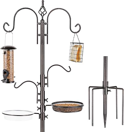 Urban Deco Bird Feeding Station Kit with Metal Suet Feeder and Water Bowl