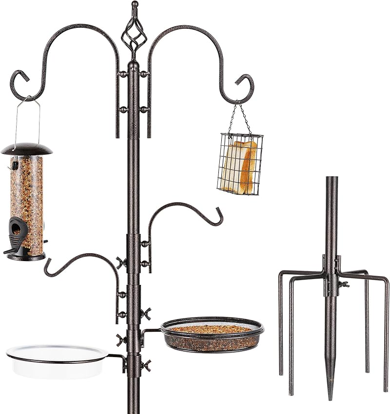 Urban Deco Bird Feeding Station Kit with Metal Suet Feeder and Water Bowl