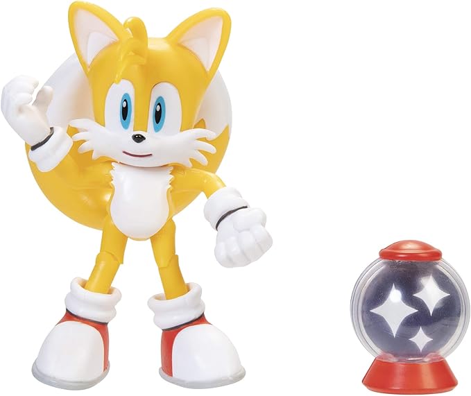 Sonic The Hedgehog 4" Modern Tails Action Figure with Invincible Item