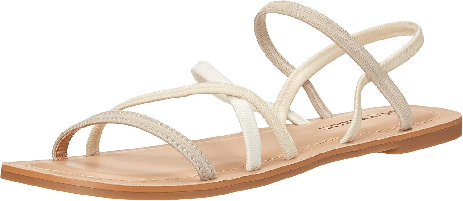 Amazon.com | Lucky Brand Footwear Women's Bizell Sandal, FEATHER GREY, 7.5 | Flats