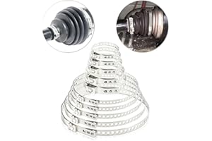 SOMUCH 10PCS Universal CV Joint Axle Boot Clamp - Inner Tie Rod Boot Clamp,Stainless Steel Adjustable Drive Shaft Joint Kit for Car