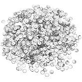 MECCANIXITY Loose Sequins 1100 Pcs 8MM Silver Backed Cup Embroidery Sequins Spangles for Jewelry Making Crafts Sewing, Silver Tone