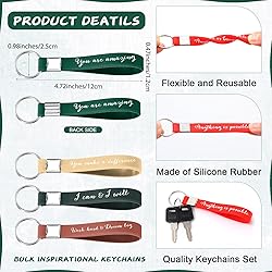 Fumete 24 Pcs Inspirational Keychain Gift Employee